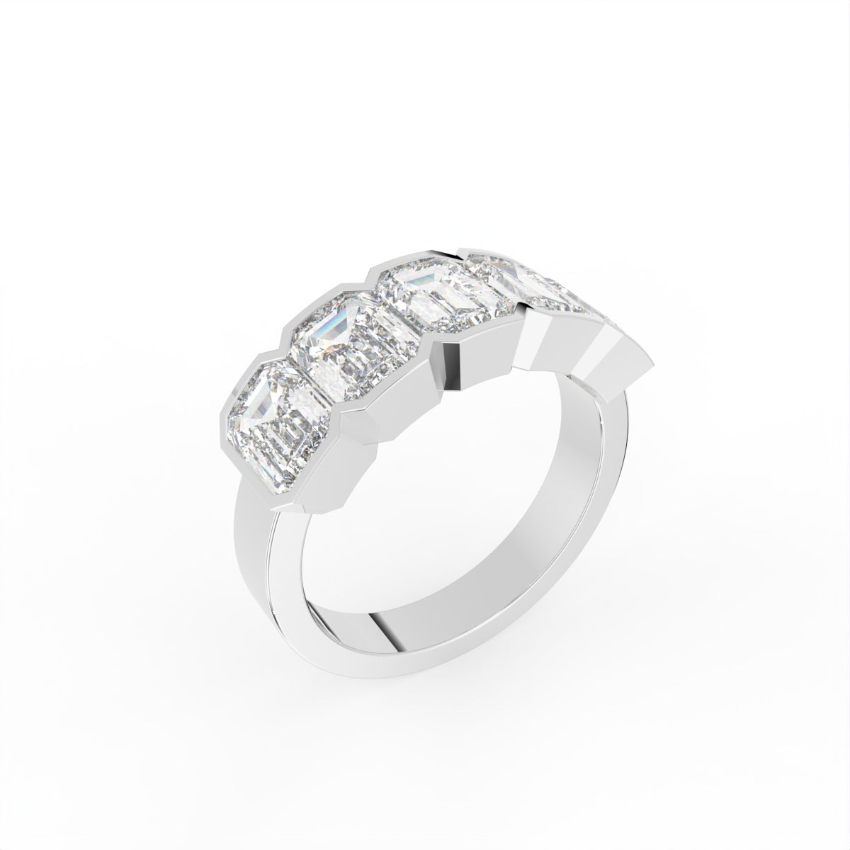 Sterling Silver Emerald Diamond Ring — IMAGE URL