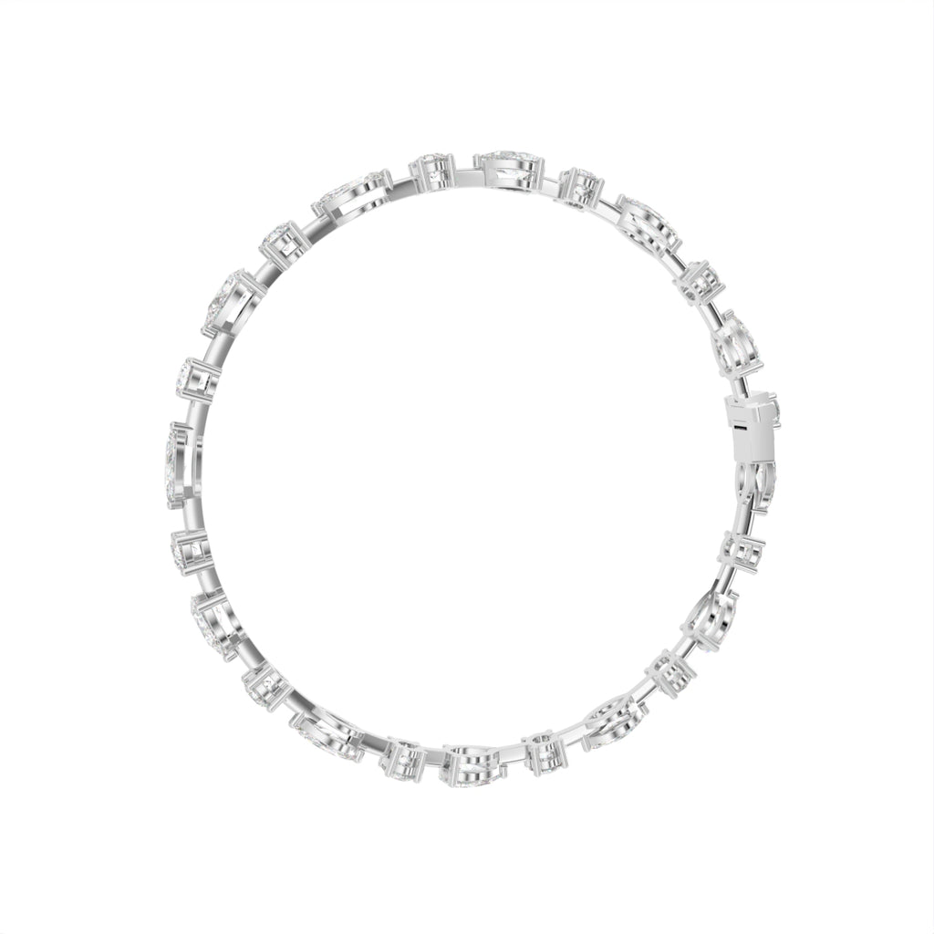 18K Mixed Shape Diamond Bracelet — 3D VIEW