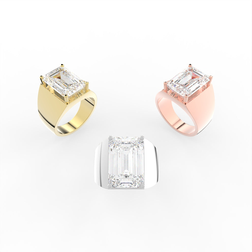 Sterling Silver Diamond Ring — 3 COLOR