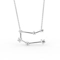 18K Rose Gold Constellation Round Diamond Pendant — FRONT
