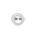 18K White Gold Baguette Diamond Ring — TOP