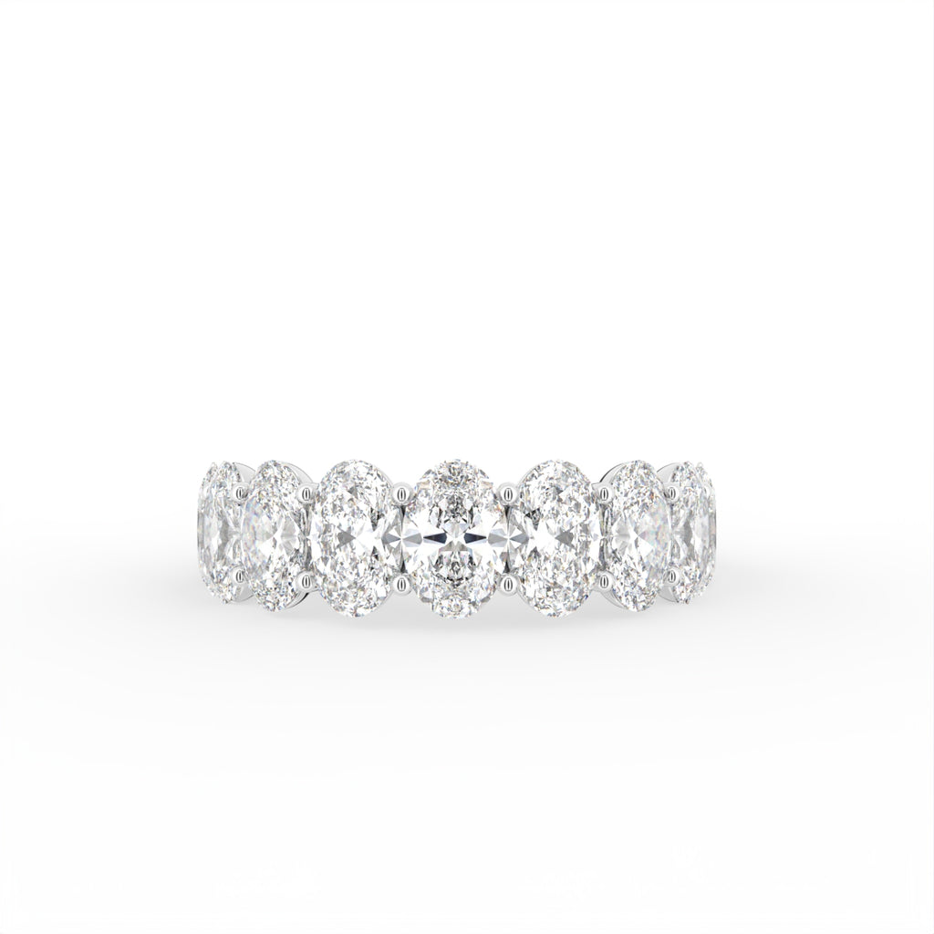 vimg:FJ4625|vimg:FJ4629|vimg:FJ4632|14K White Gold Eternity Oval Diamond Ring — TOP