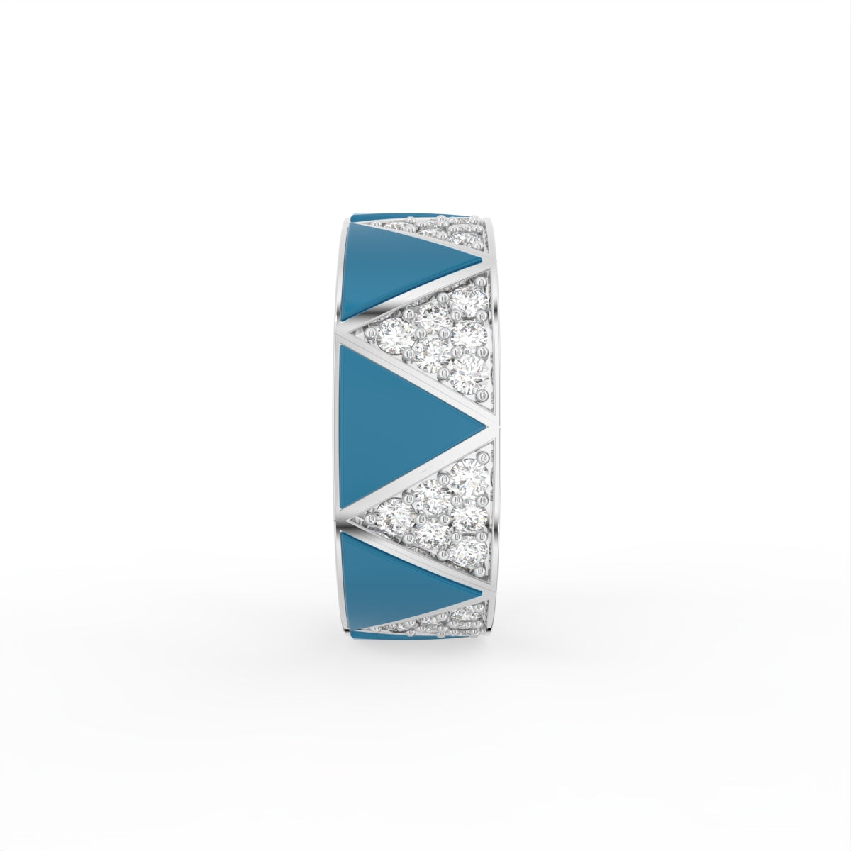 Sterling Silver Diamond Ring — 3D / RIGHT