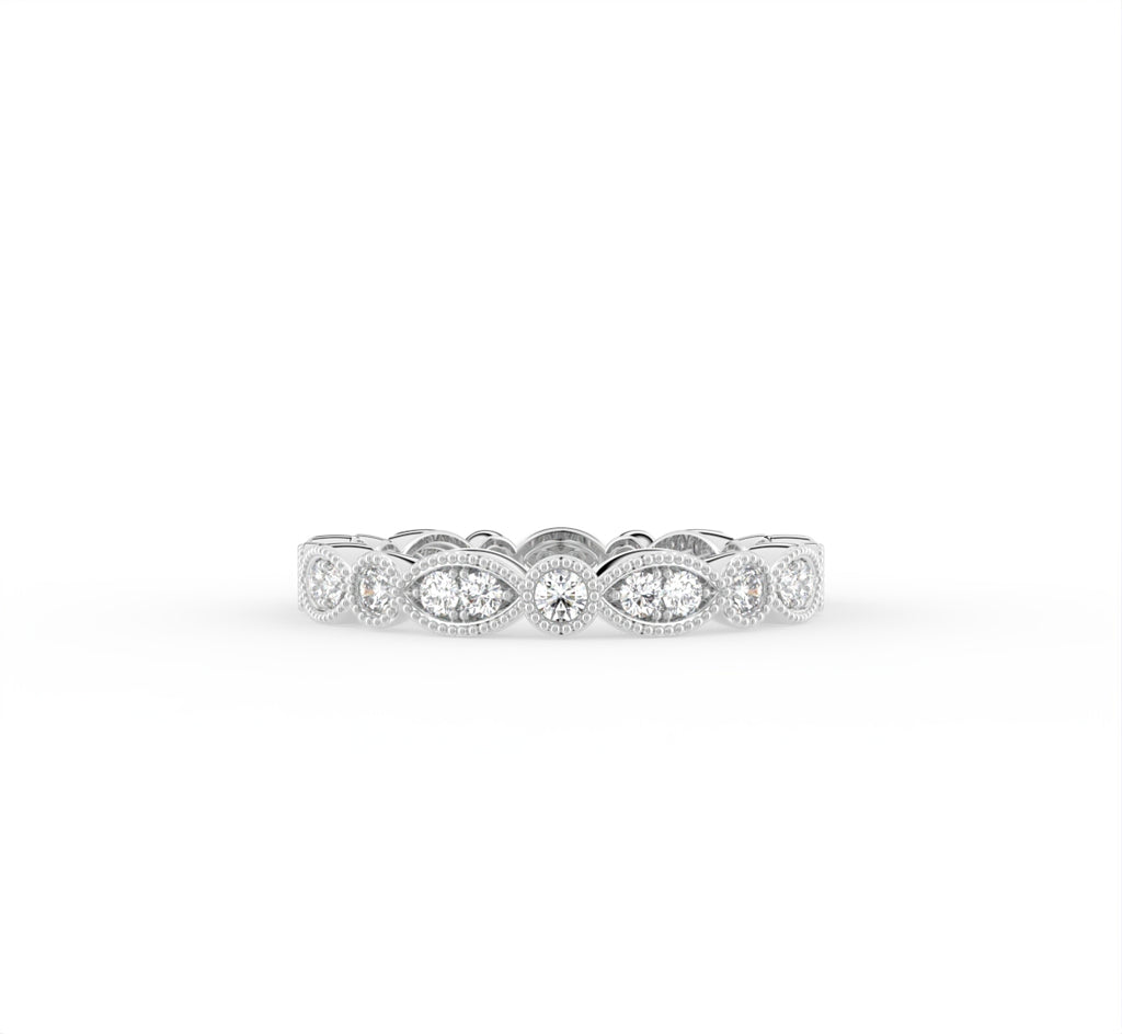 18K Eternity Bezel Diamond Ring — TOP