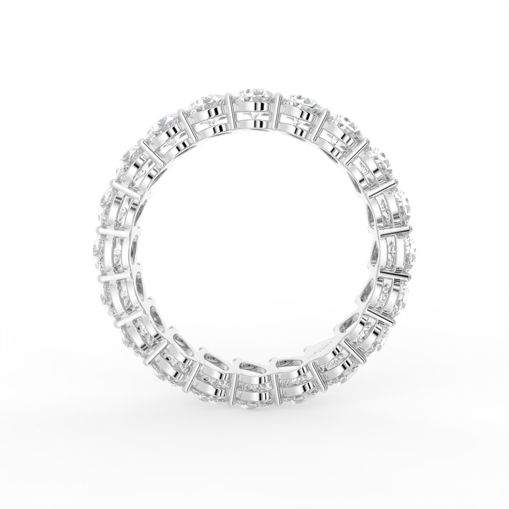 vimg:FJ3287|vimg:FJ3860|vimg:FJ3861|vimg:FJ3911|vimg:FJ3912|14K White Gold Full Eternity Pear Diamond Ring — FRONT