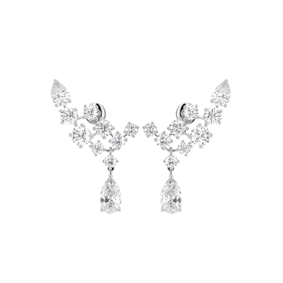 18K Diamond Earrings — TOP