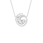 18K Nature Round Diamond Pendant — 3D VIEW
