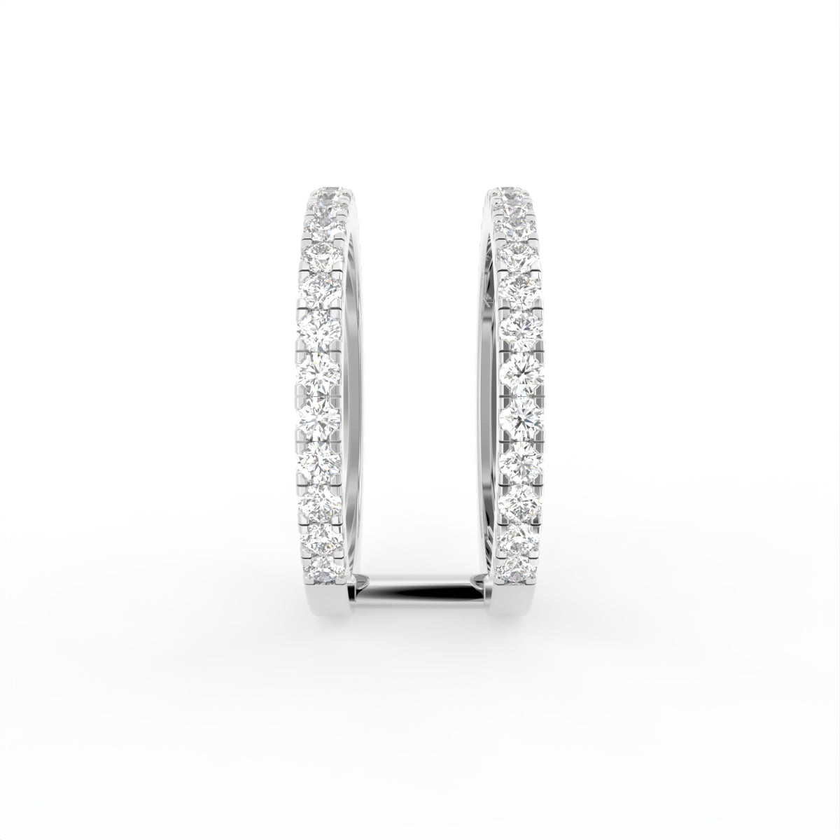 18K Bespoke Pave Diamond Ring — SIDE