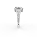 18K Solitaire Diamond Ring — SIDE