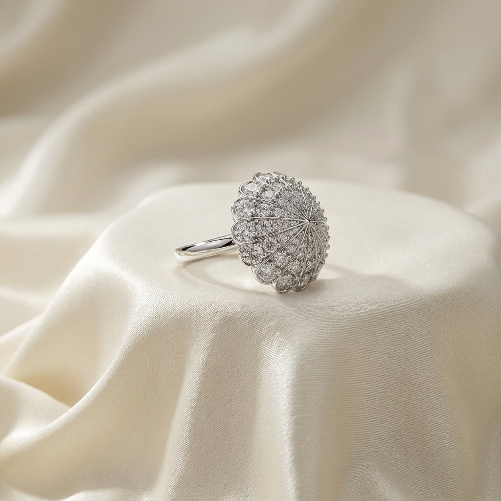 Sterling Silver Diamond Ring