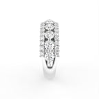 18K Rose Gold Eternity Round Diamond Ring — SIDE