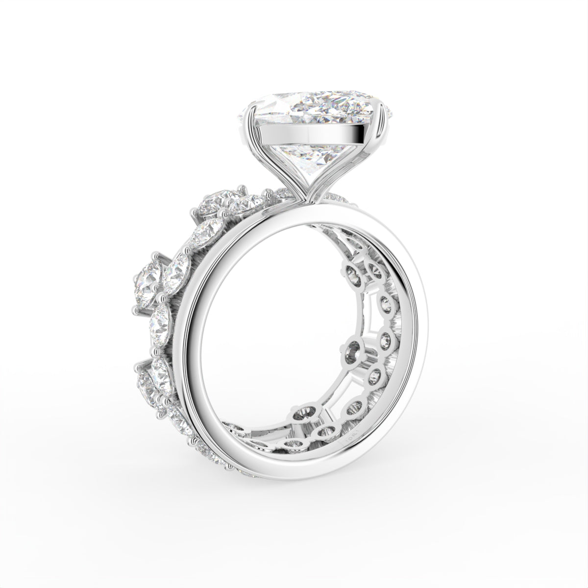 18K Solitaire Diamond Engagement Ring — 3D VIEW