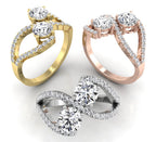 18K Bespoke Round Diamond Ring — 3 COLOR