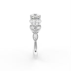 18K Bespoke Round Diamond Ring — SIDE
