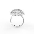 Sterling Silver Diamond Ring — FRONT/BACK