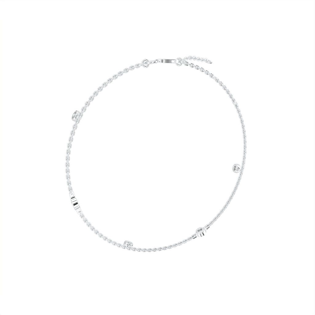 18K Gold Round Diamond Bracelet — 3D VIEW