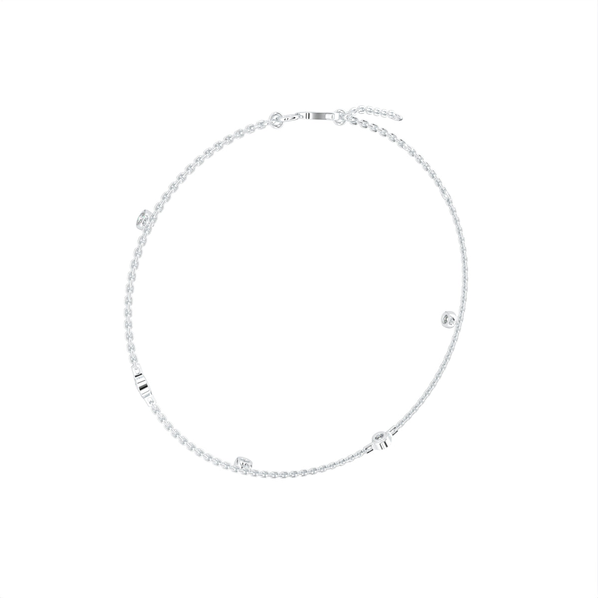 18K Gold Round Diamond Bracelet — 3D VIEW