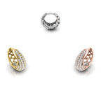 18K Chunky Pave Diamond Hoop Earrings — 3 COLOR