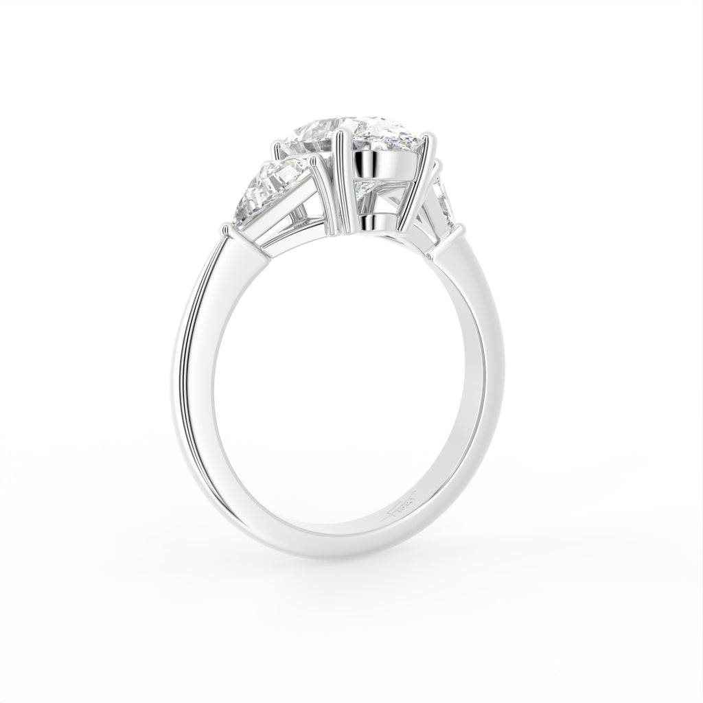 vimg:FJ6880|18K Trilogy Oval Diamond Ring — 3D VIEW