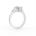 vimg:FJ6880|18K Trilogy Oval Diamond Ring — 3D VIEW