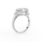 18K Trilogy Radiant Diamond Ring — 3D VIEW