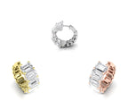 18K Ashoka Diamond Piercing Earrings — 3 COLOR