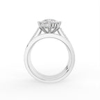 Sterling Silver Diamond Ring — FRONT/BACK