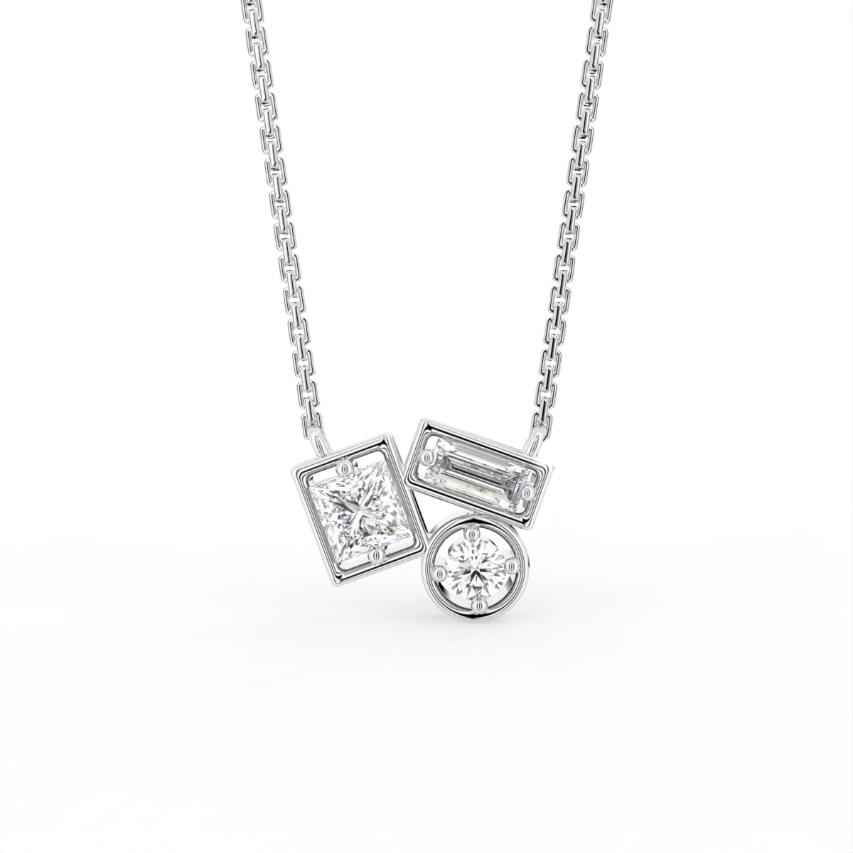 18K Diamond Pendant — FRONT