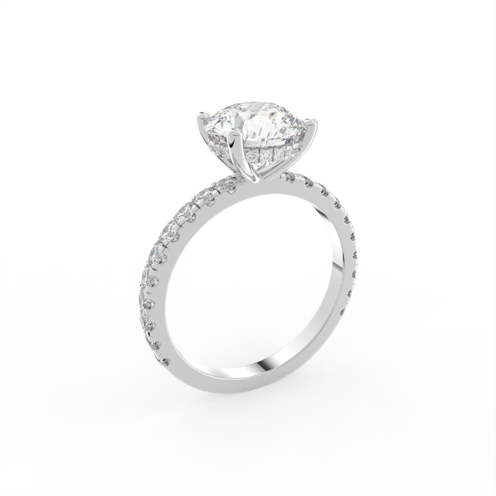 18K Solitaire Diamond Ring — 3D VIEW