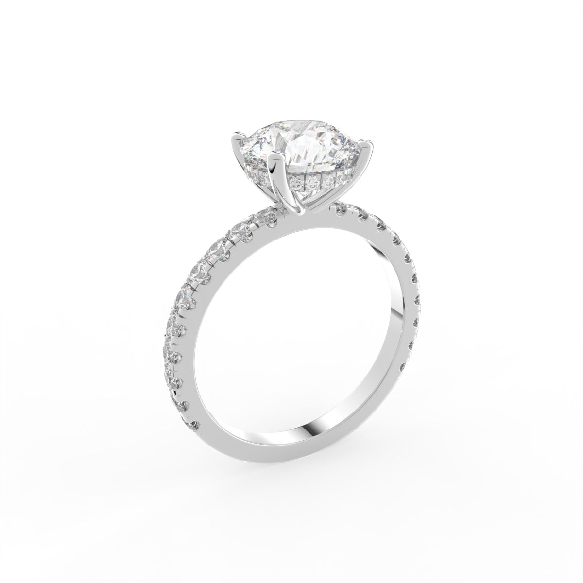 18K Solitaire Diamond Ring — 3D VIEW