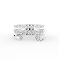 18K Multi-Band Diamond Ring — TOP