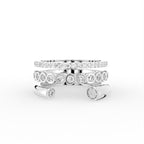 18K Multi-Band Diamond Ring — TOP