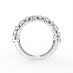 18K White Gold Baguette Diamond Eternity Ring — FRONT