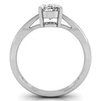 18K Solitaire Oval Diamond Ring — FRONT