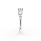 18K Half Eternity Diamond Ring — SIDE