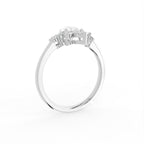 18K Yellow Gold Bespoke Pear Diamond Ring — 3D VIEW