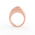 Sterling Silver Cushion Diamond Ring — FRONT/BACK