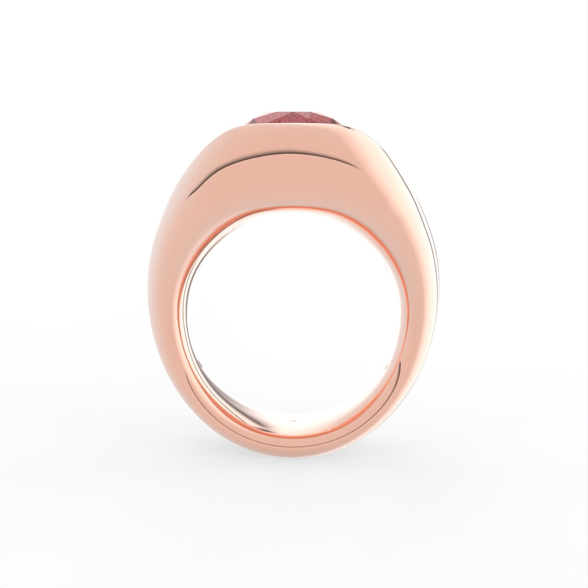 Sterling Silver Cushion Diamond Ring — FRONT/BACK