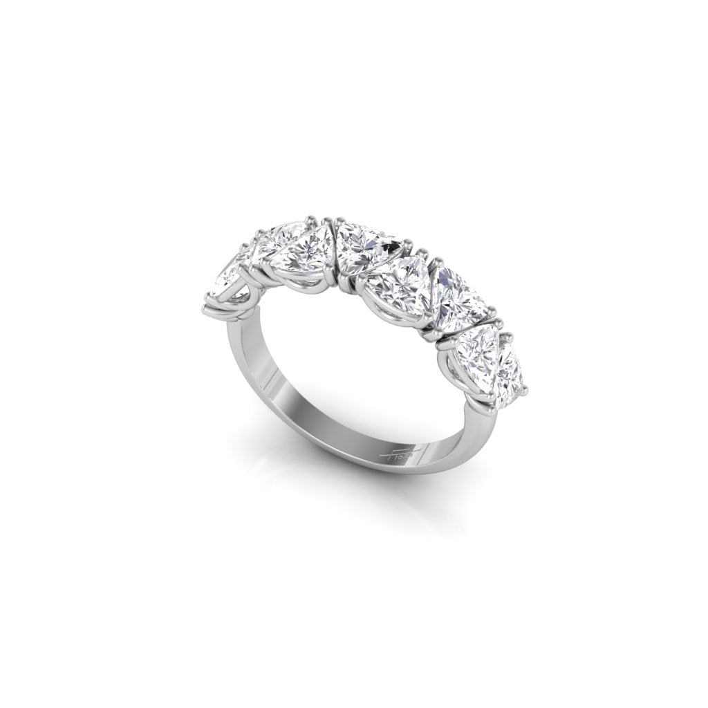 18K Eternity Trillion Diamond Ring — 3D VIEW