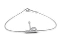 18K White Gold Arabic Alphabet Round Diamond Bracelet — TOP