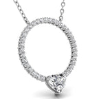 18K Heart Diamond Pendant — RIGHT