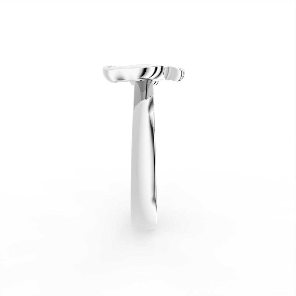 18K Butterfly Diamond Ring — SIDE