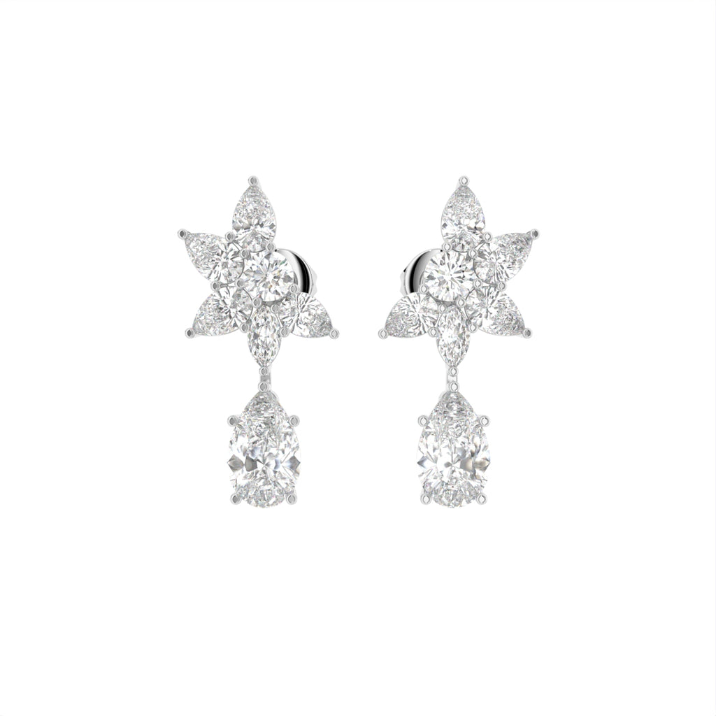 18K Diamond Drop Earrings — TOP