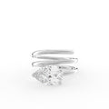 Sterling Silver Pear Diamond Ring — TOP