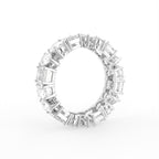 18K Full Eternity Emerald Cut Diamond Ring — 3D VIEW