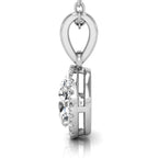14K Halo Diamond Pendant — FRONT