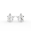 18K Pear Butterfly Diamond Earrings — TOP