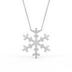 vimg:FJ6483|vimg:FJ6484|vimg:FJ6485|vimg:FJ6486|18K White Gold Snowflake Round Diamond Pendant — FRONT