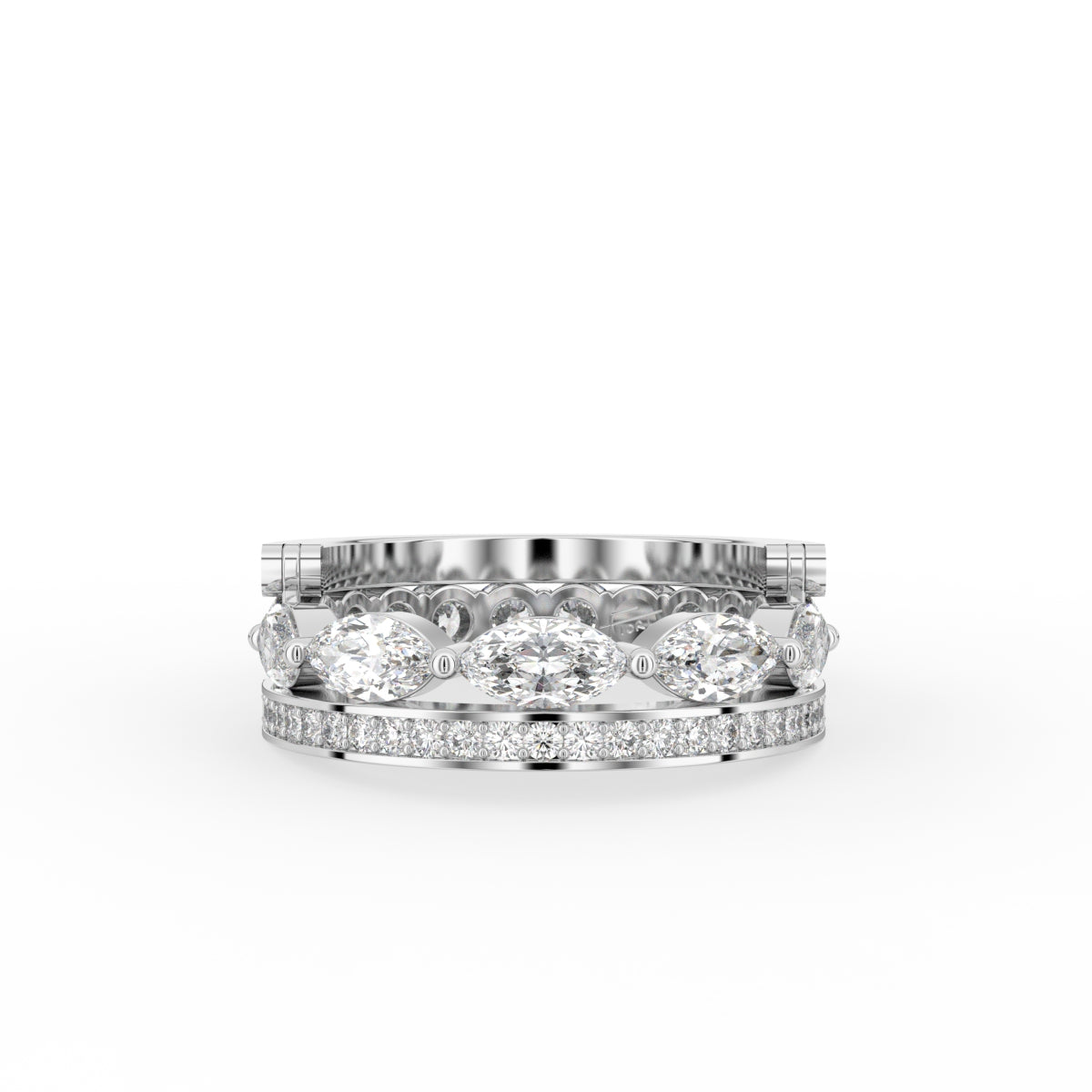 18K Bespoke Diamond Ring — TOP