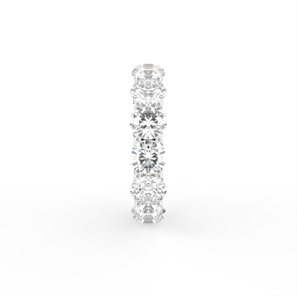14K White Gold Eternity Round Diamond Ring — SIDE